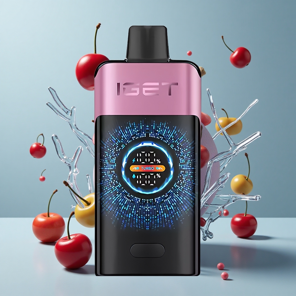 IGET ONE 12000 Puffs Disposable Vape Cherry Monster with Large Curved Color Screen
