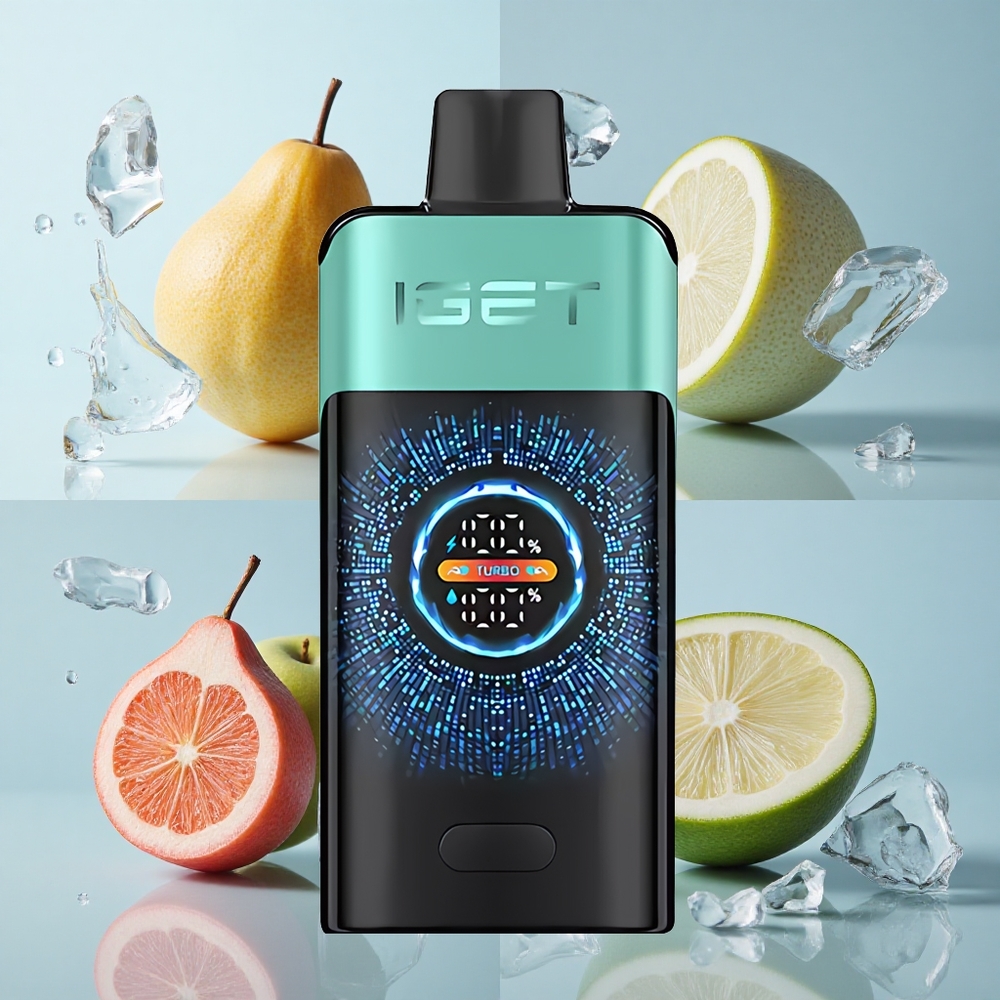 IGET ONE 12000 Puffs Disposable Vape with Large Curved Color Screen - Mountain Spring Mint Ice