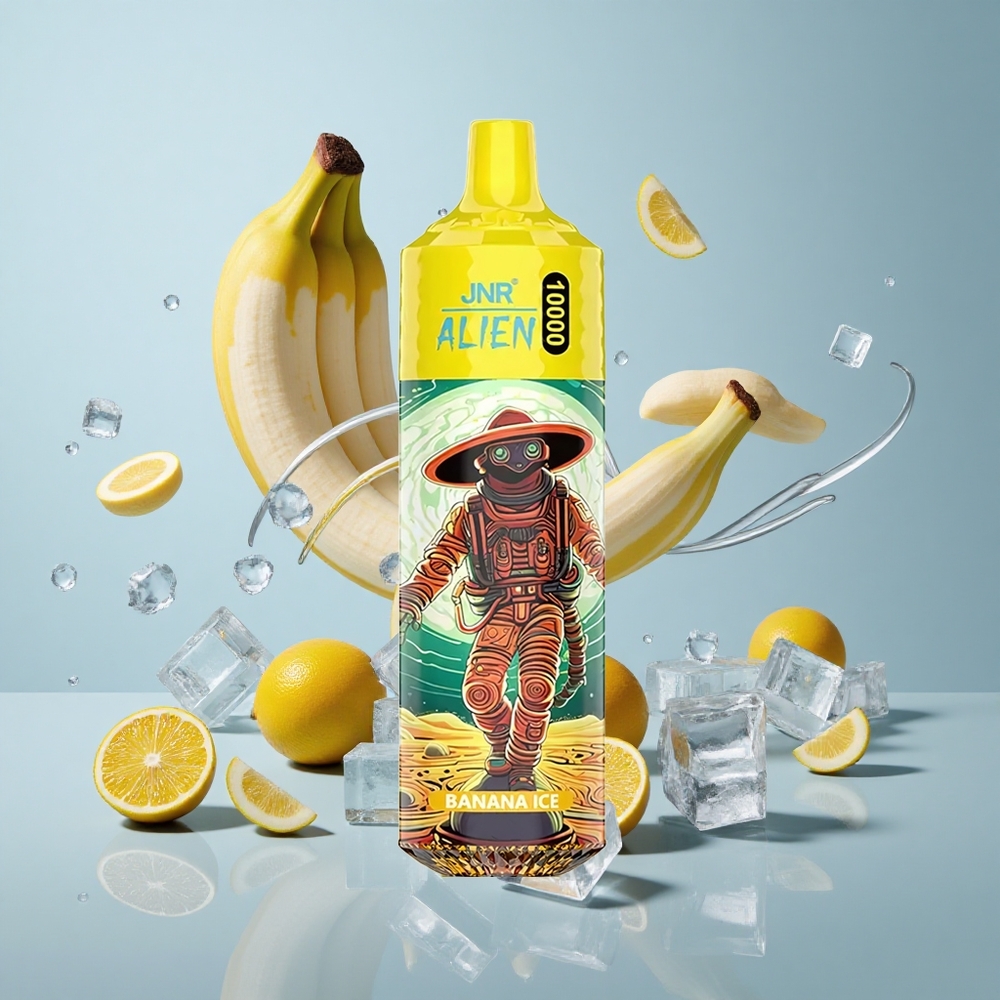 JNR Alien 10000 Puffs Banana Ice with 850mAh Battery & RGB Lights