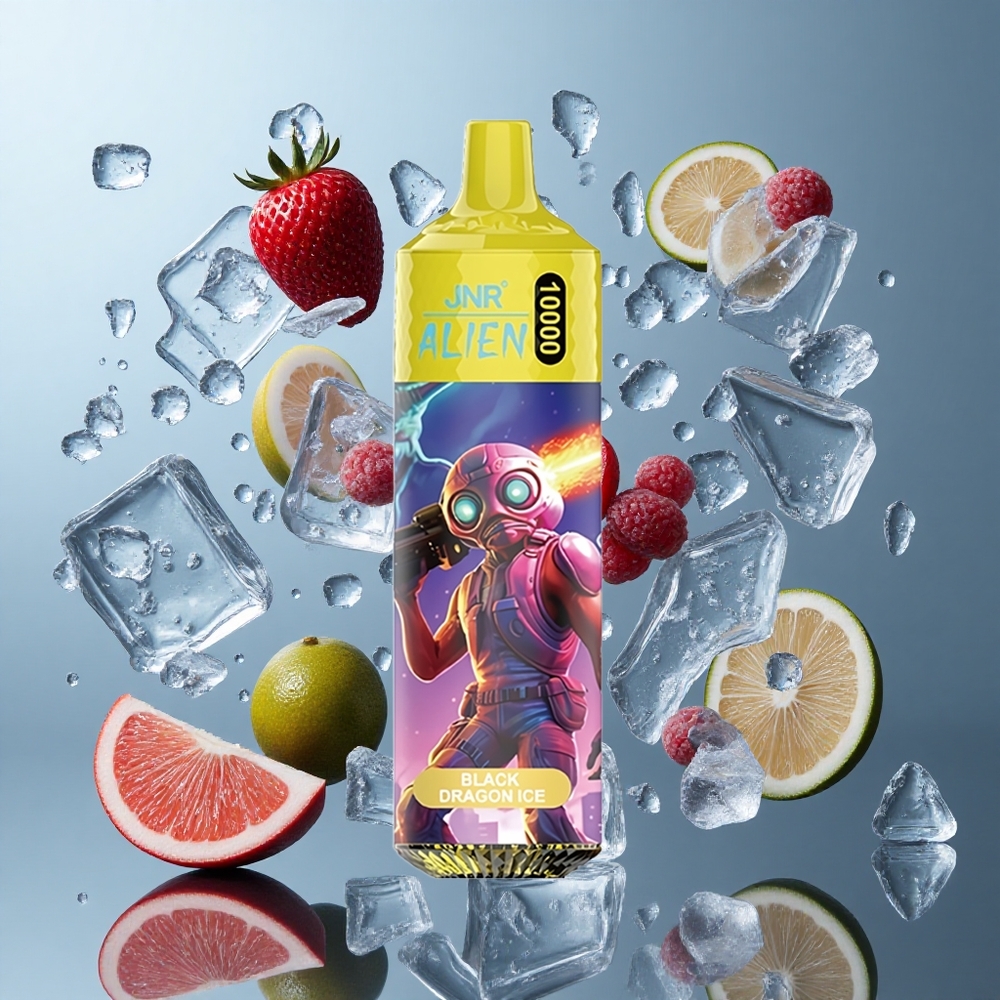 JNR Alien 10000 Puffs Black Dragon Ice with RGB Lights & Type-C Quick Charge