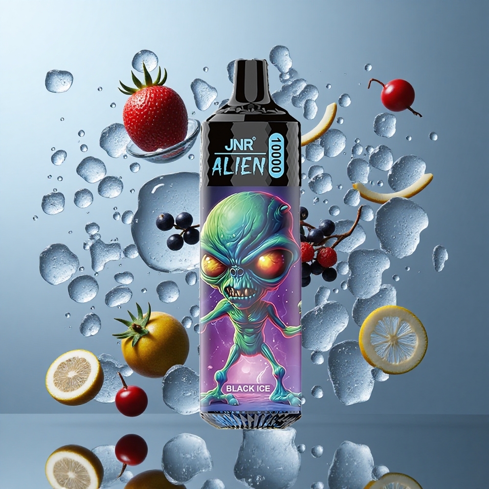 JNR Alien 10000 Puffs Black Ice with LED RGB & Type-C Quick Charge