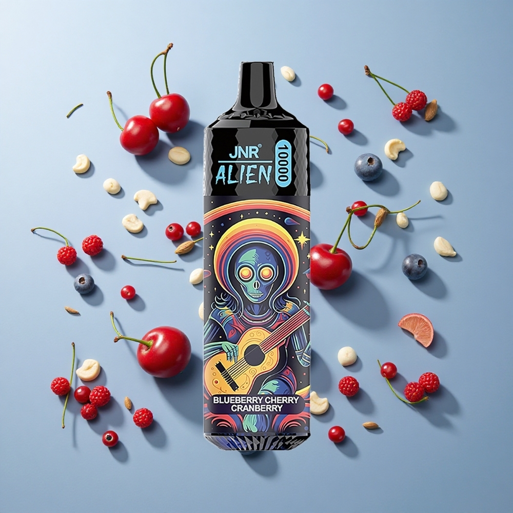 JNR Alien 10000 Puffs Blueberry Cherry Cranberry with 850mAh Battery & RGB Lights