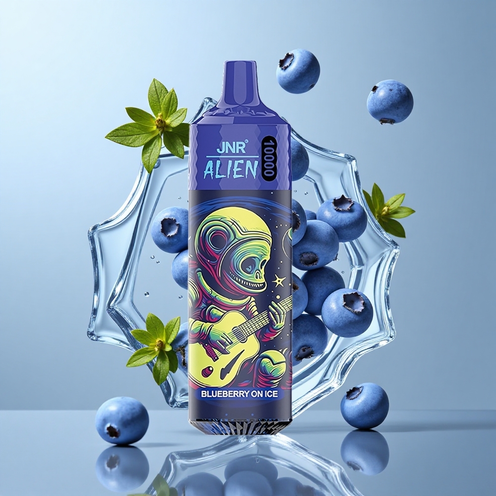 JNR Alien 10000 Puffs Blueberry On Ice with RGB LED & Type-C Charging