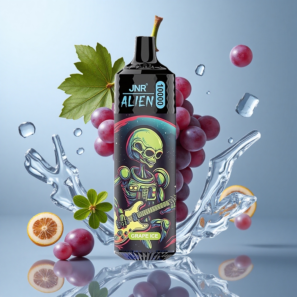 JNR Alien 10000 Puffs Grape Ice with 850mAh Battery & RGB LED
