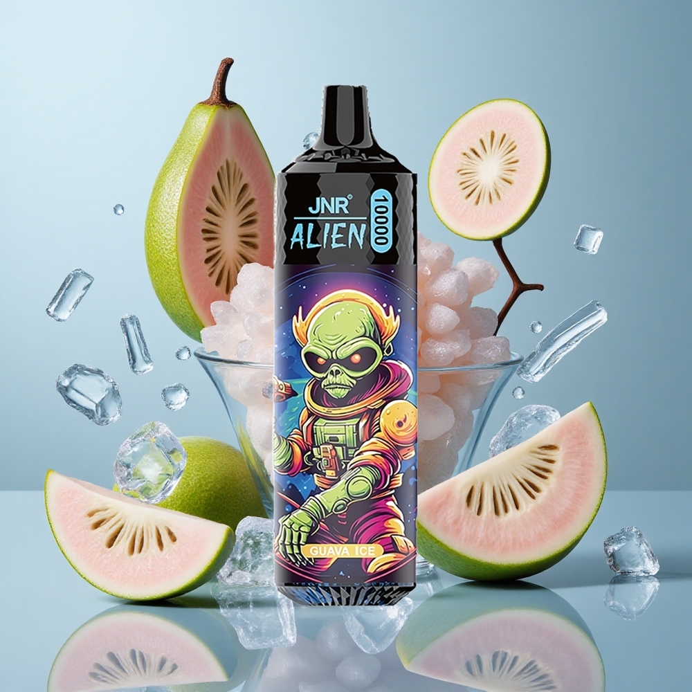 JNR Alien 10000 Puffs Guava Ice with RGB Lights & 850mAh Battery