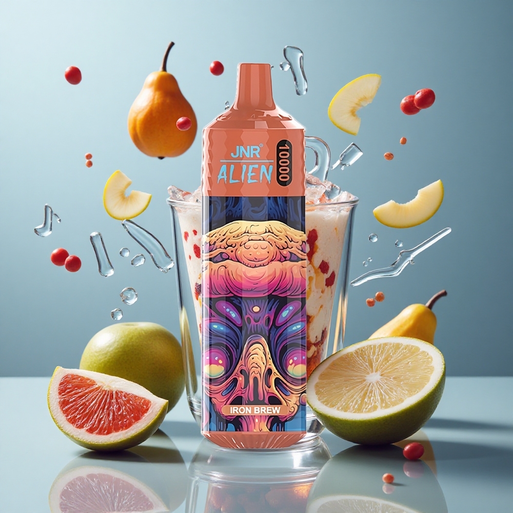 JNR Alien 10000 Puffs Iron Brew with 850mAh Battery & RGB Lights