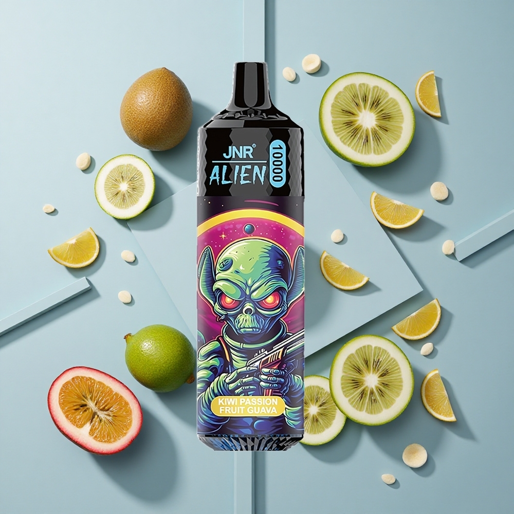 JNR Alien 10000 Puffs Kiwi Passion Fruit Guava with 850mAh Battery & RGB Lights