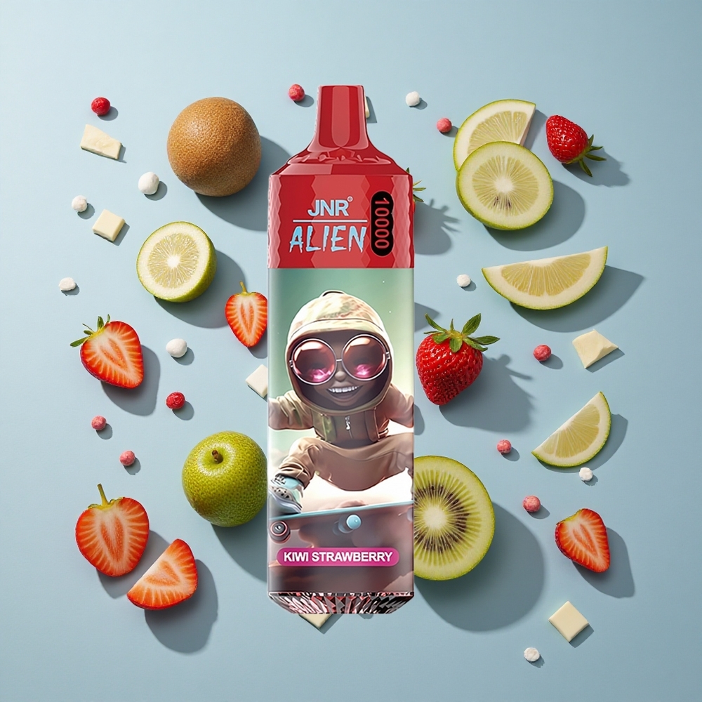 JNR Alien 10000 Puffs Kiwi Strawberry with 850mAh Battery & RGB Lights