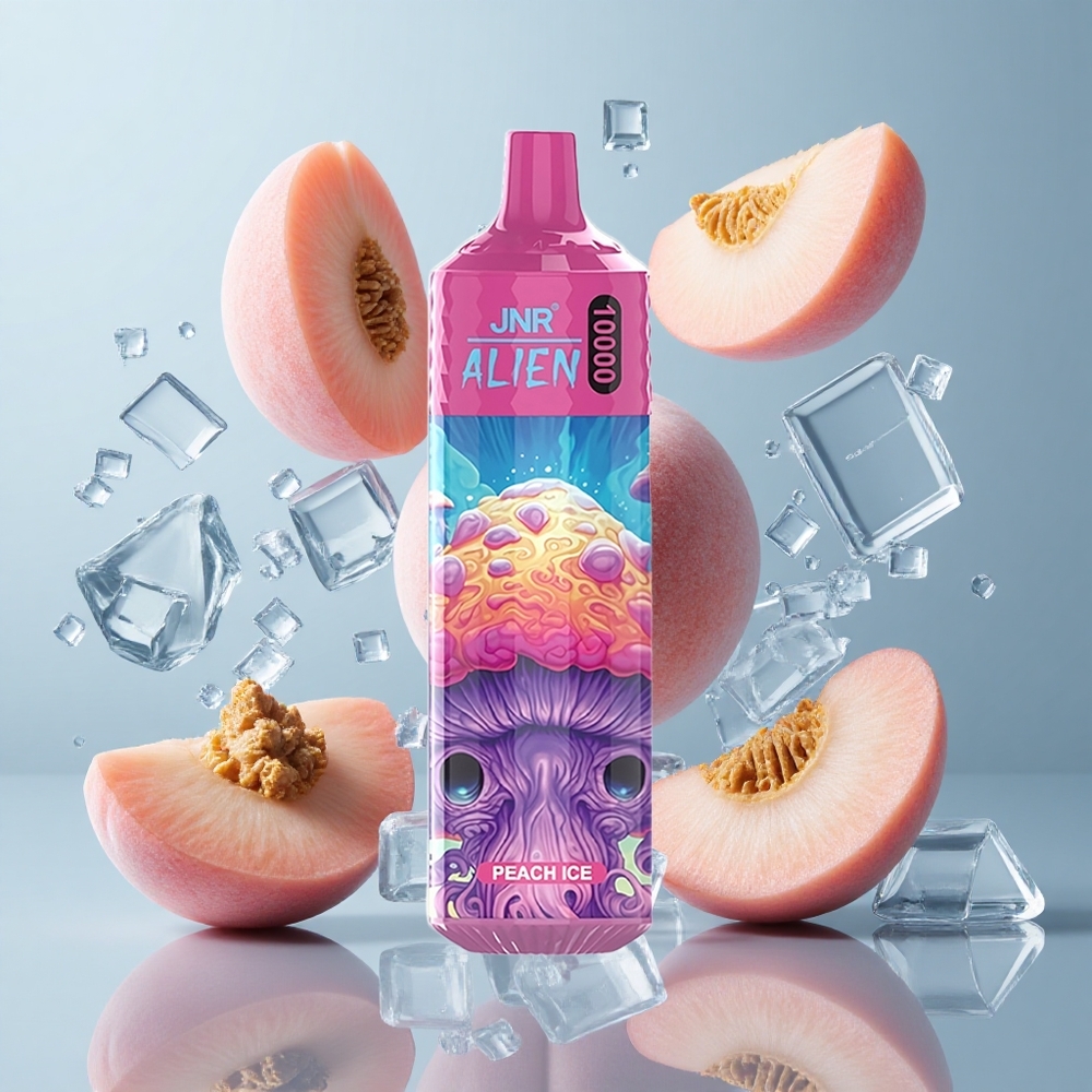 JNR Alien 10000 Puffs Peach Ice with RGB LED & Type-C Quick Charge