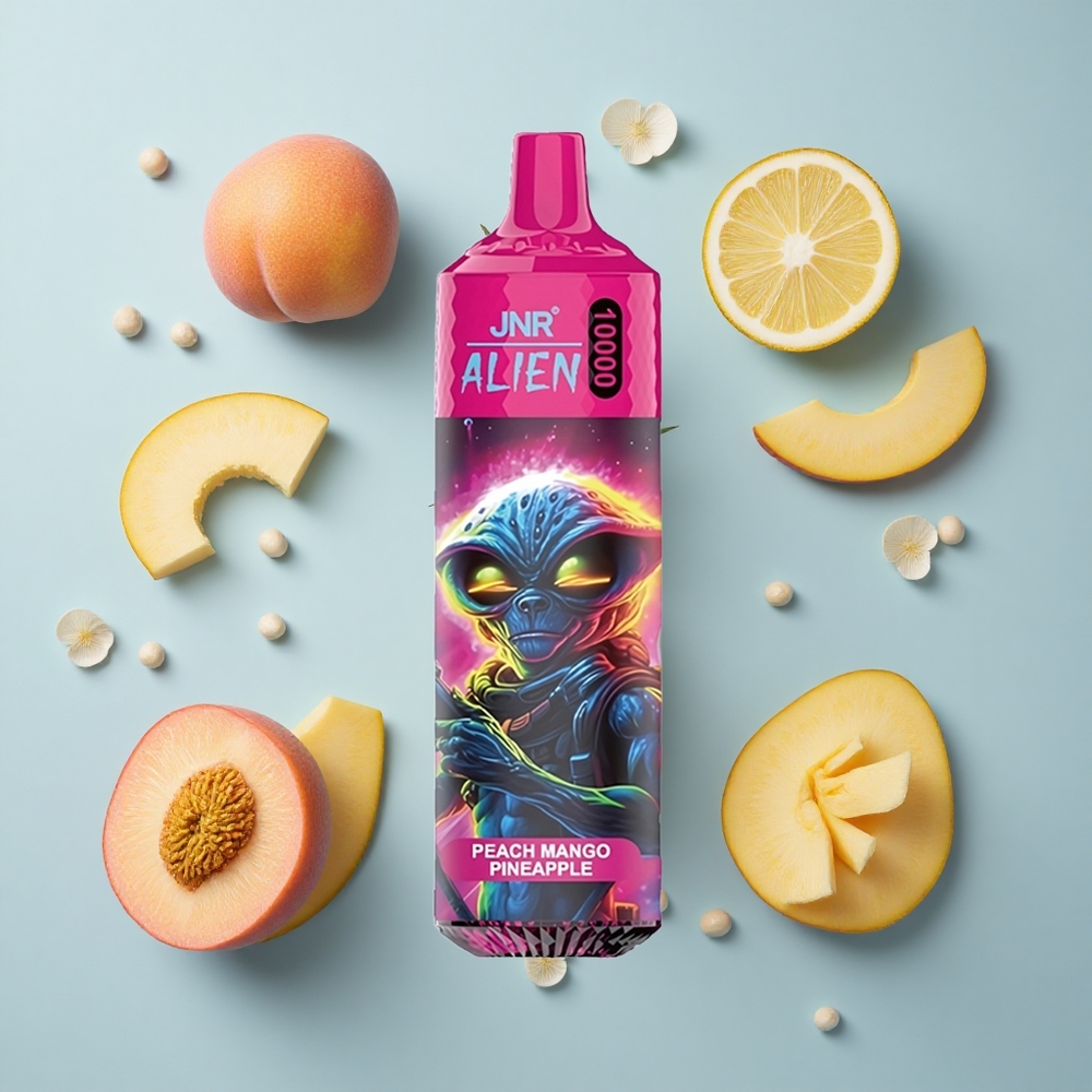 JNR Alien 10000 Puffs Peach Mango Pineapple with 850mAh Battery & RGB Lights