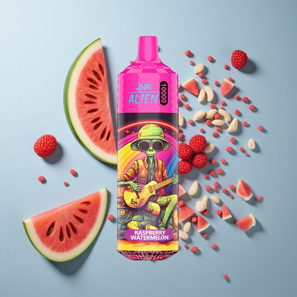 JNR Alien 10000 Puffs Raspberry Watermelon with 850mAh Battery & RGB Lights