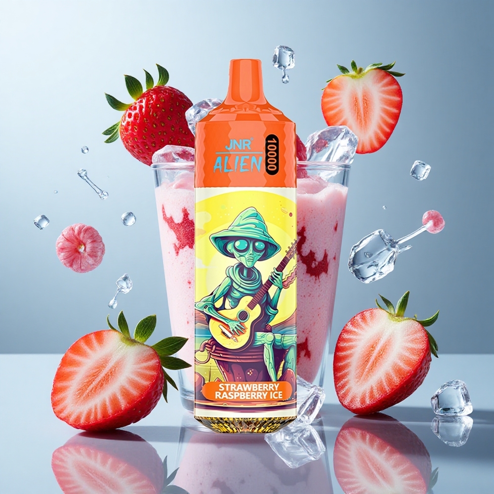 JNR Alien 10000 Puffs Strawberry Raspberry Ice with 850mAh Battery & RGB Lights