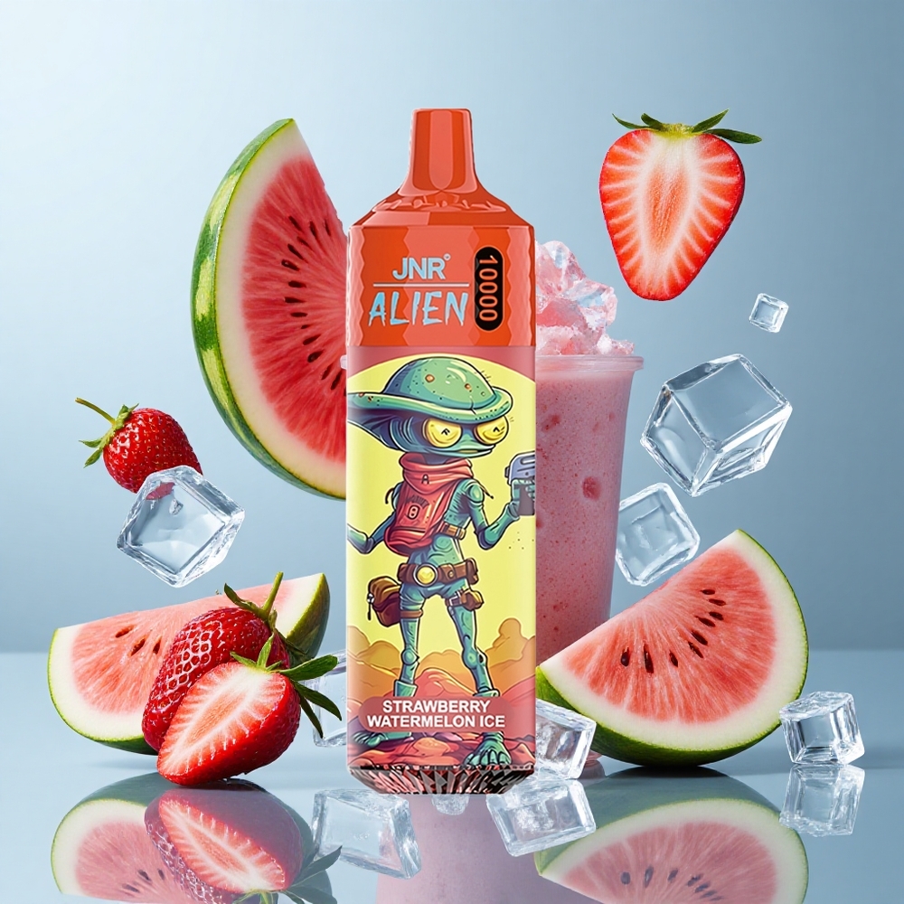 JNR Alien 10000 Puffs Strawberry Watermelon Ice with 850mAh Battery & RGB Lights
