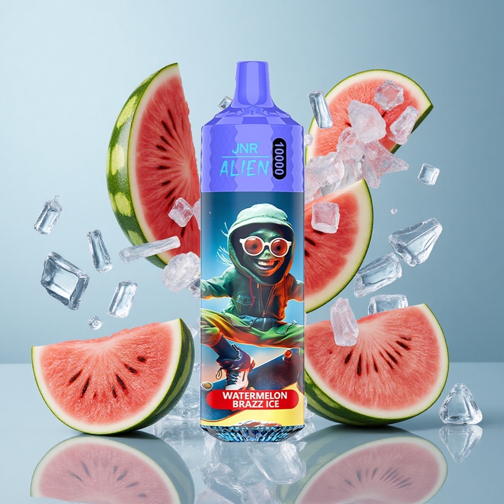 JNR Alien 10000 Puffs Watermelon Brazz Ice with 850mAh Battery & RGB Lights