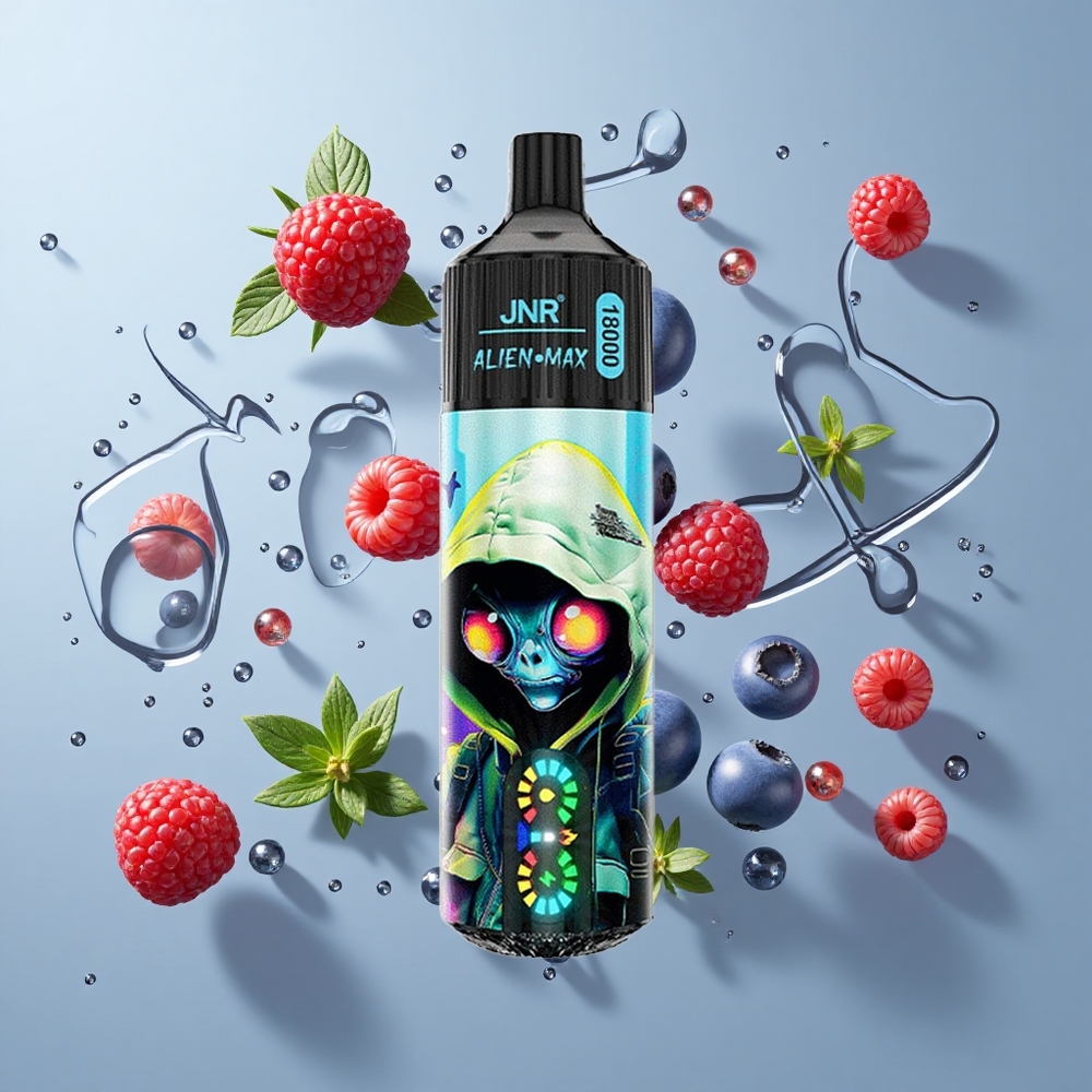 JNR Alien Max 18000 Puffs Dual Mesh Blueberry Raspberry