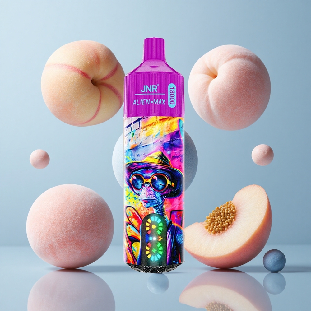 JNR Alien Max 18000 Puffs Dual Mesh Peach Blueberry Candy