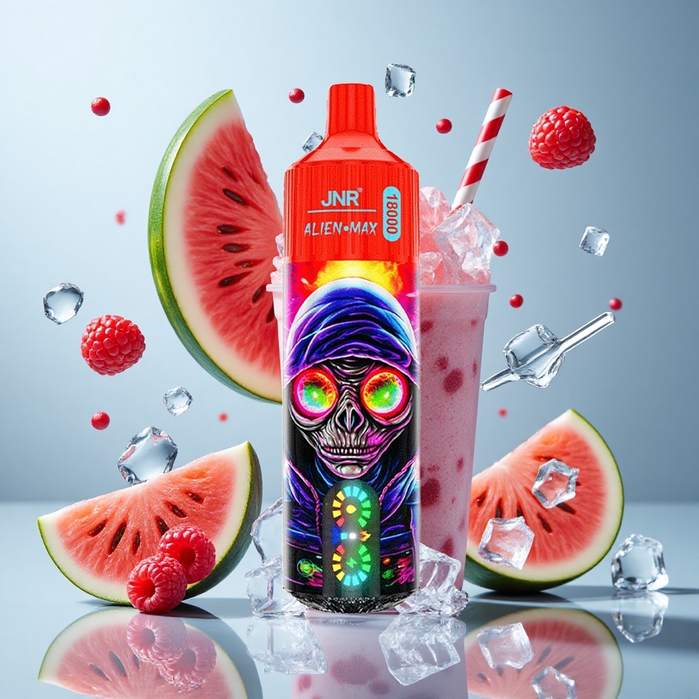 JNR Alien Max 18000 Puffs Dual Mesh Raspberry Watermelon Ice Disposable Vape