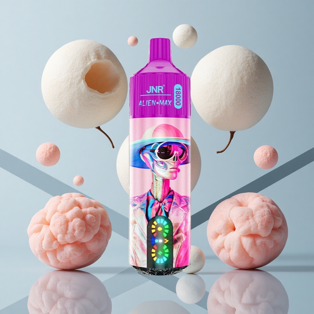 JNR Alien Max 18000 Puffs Dual Mesh White Peach Razz