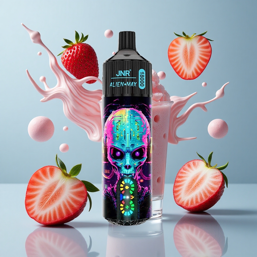 JNR Alien Max 18000 Puffs Hubba Bubba Strawberry with Dual Mesh Coil & 28ml E-liquid