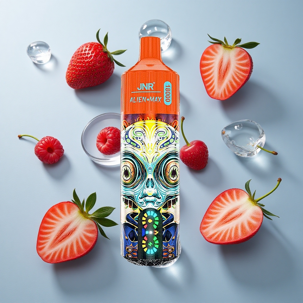 JNR Alien Max 18000 Puffs Smart LED Dual Mesh Strawberry Raspberry Cherry