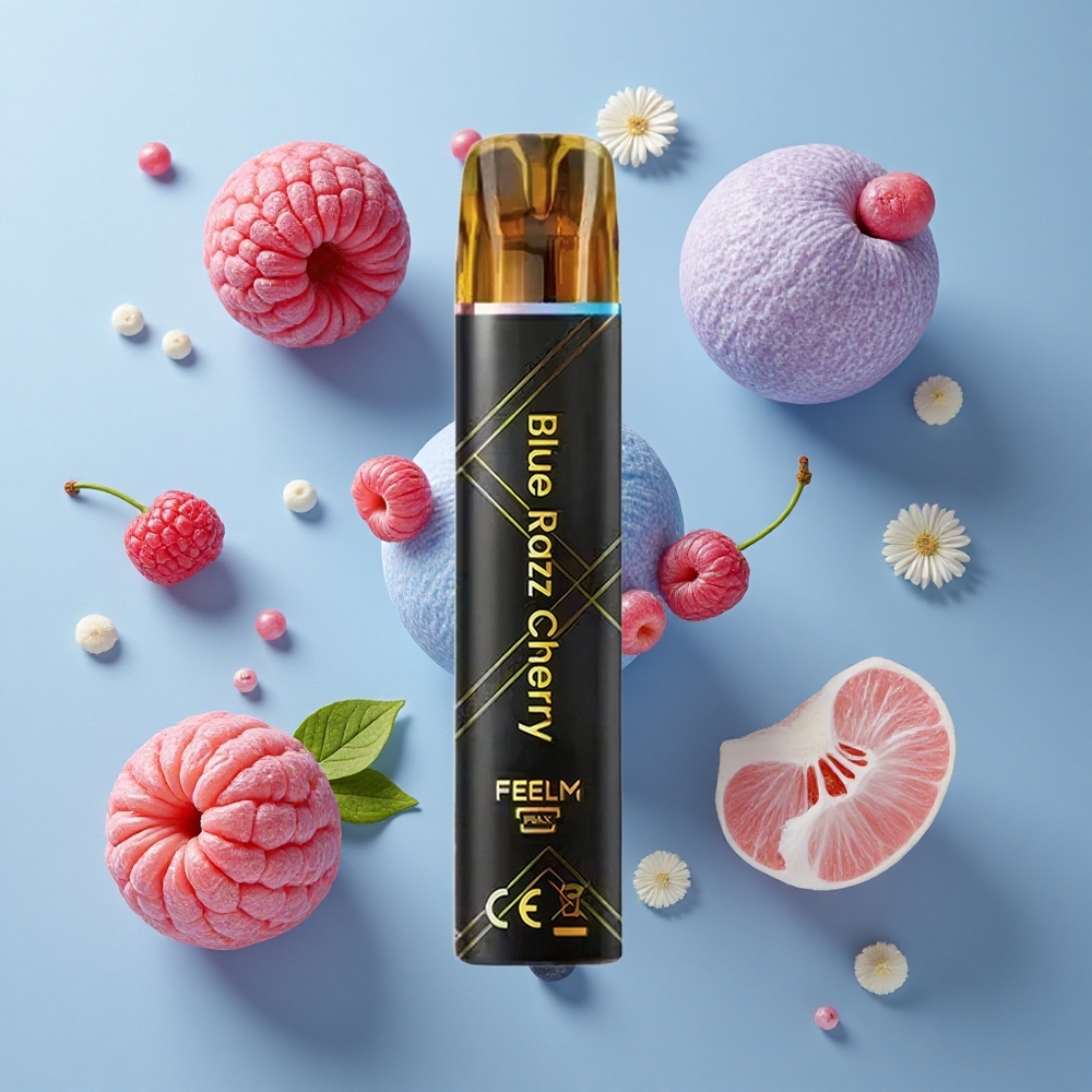 JNR Black&Golden 800 Puffs Disposable Vape Blue Razz Cherry 550mAh