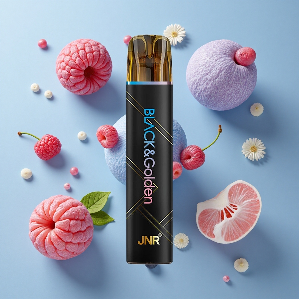 JNR Black&Golden 800 Puffs Disposable Vape Blue Razz Cherry 550mAh