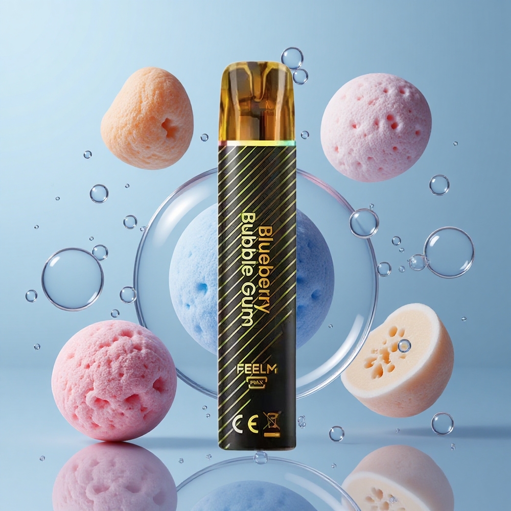 JNR Black&Golden 800 Puffs Disposable Vape Blueberry Bubble Gum 550mAh