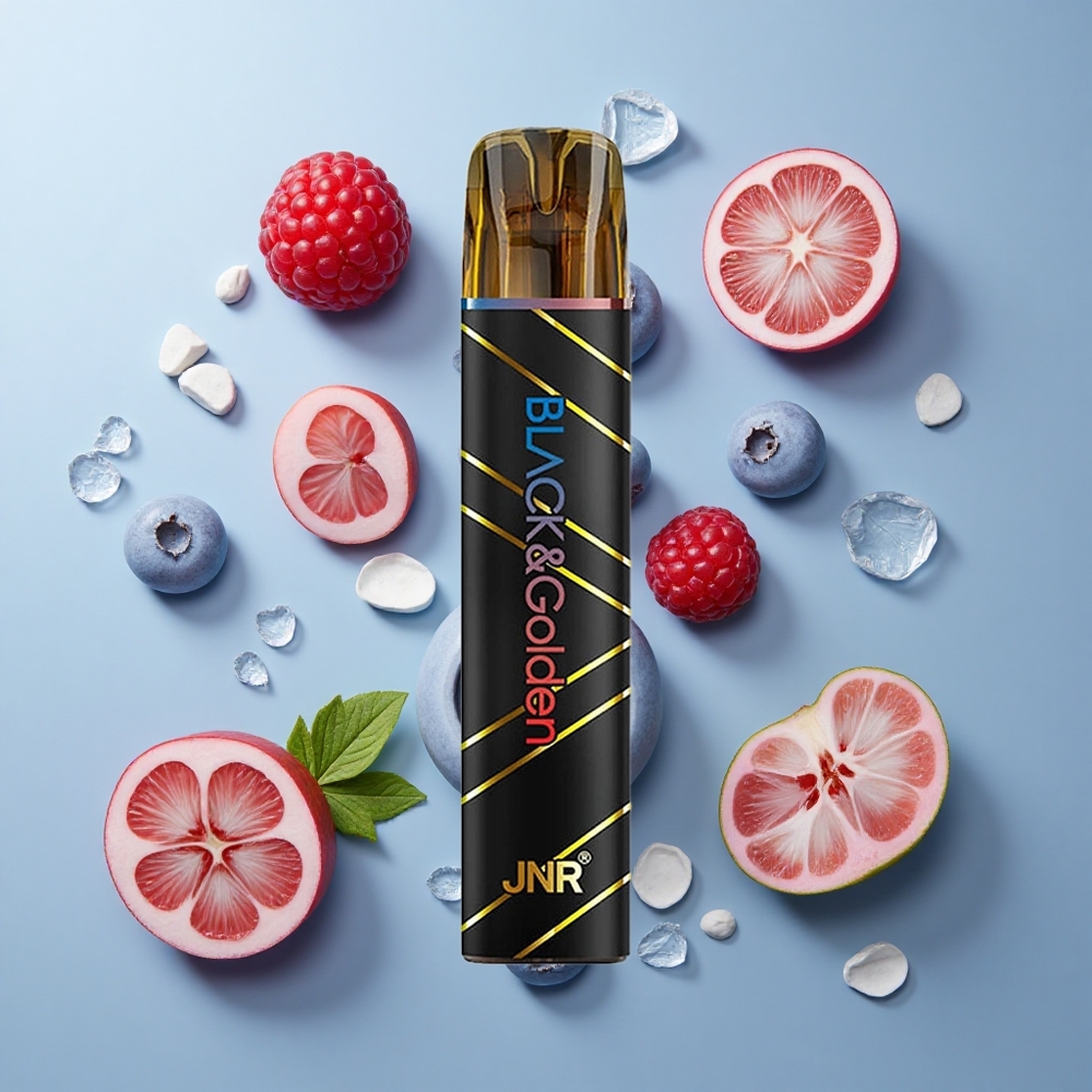 JNR Black&Golden 800 Puffs Disposable Vape Blueberry Sour Raspberry 550mAh