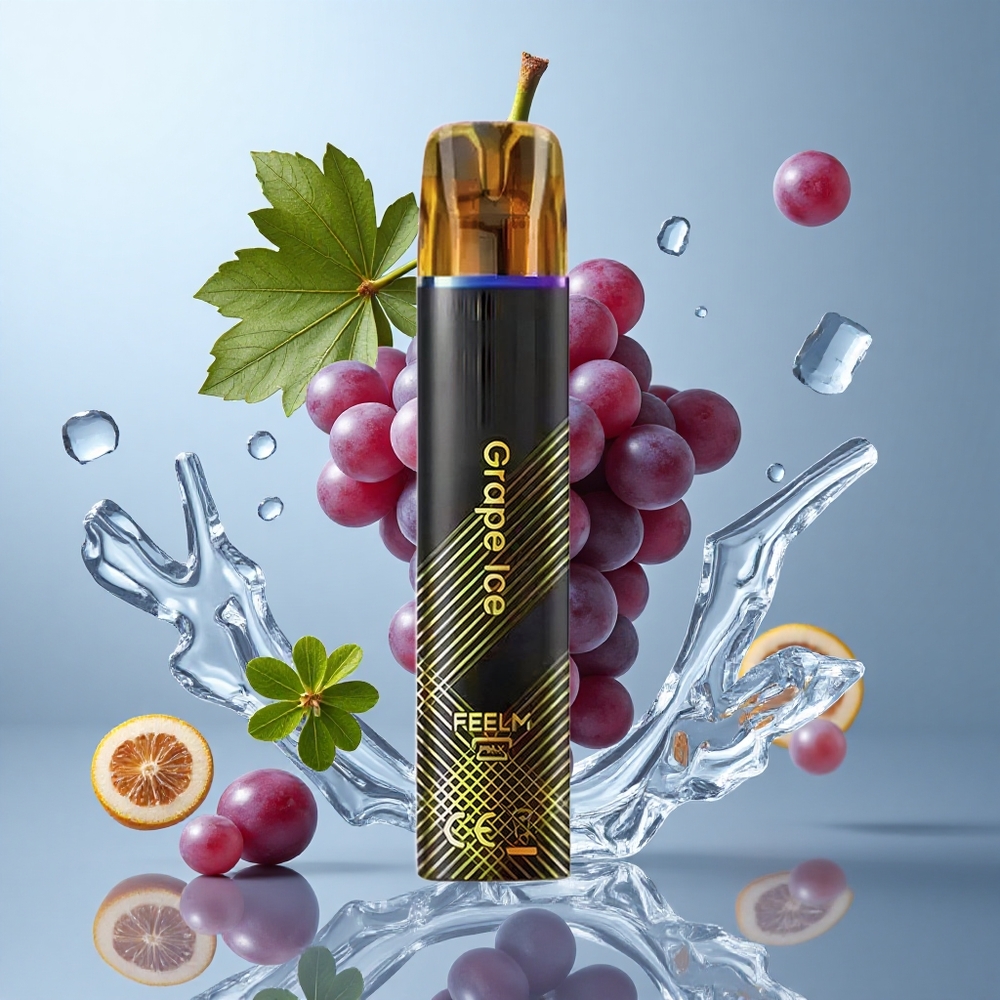 JNR Black&Golden 800 Puffs Disposable Vape Grape Ice 550mAh 2ml TPD