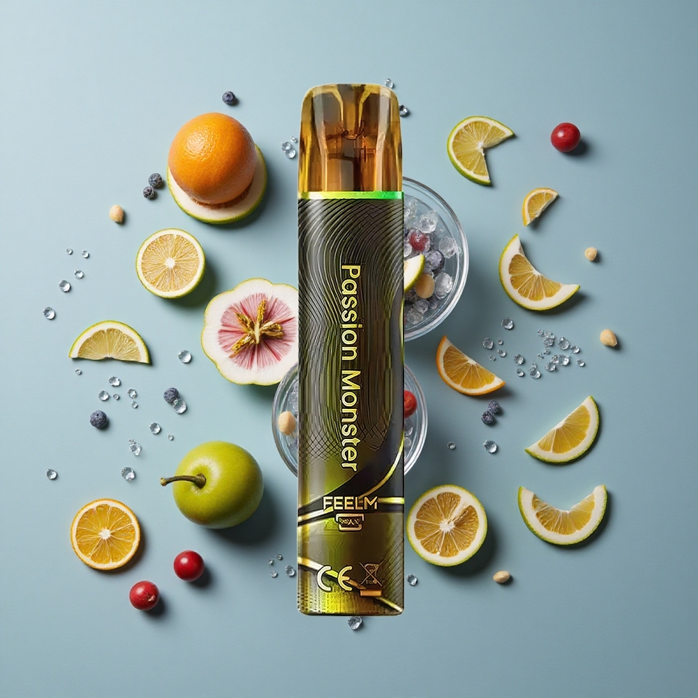 JNR Black&Golden 800 Puffs Disposable Vape Passion Monster 550mAh