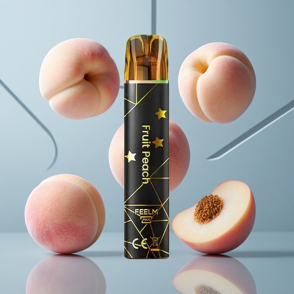 JNR Black&Golden 800 Puffs Disposable Vape Peach 550mAh