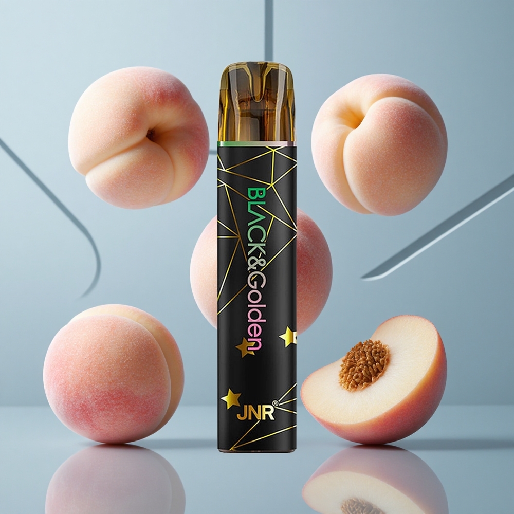 JNR Black&Golden 800 Puffs Disposable Vape Peach 550mAh