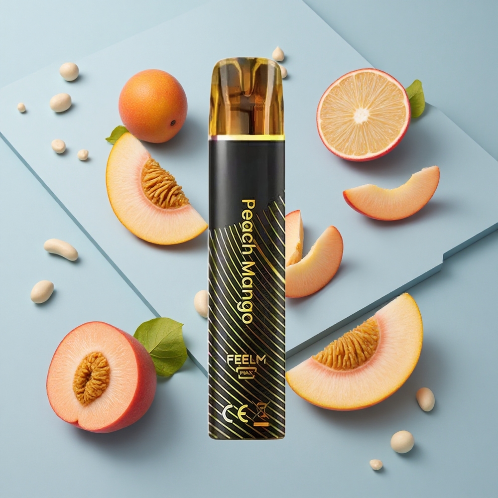 JNR Black&Golden 800 Puffs Disposable Vape Peach Mango 550mAh