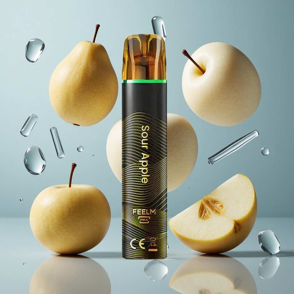 JNR Black&Golden 800 Puffs Disposable Vape Sour Apple 550mAh 2ml