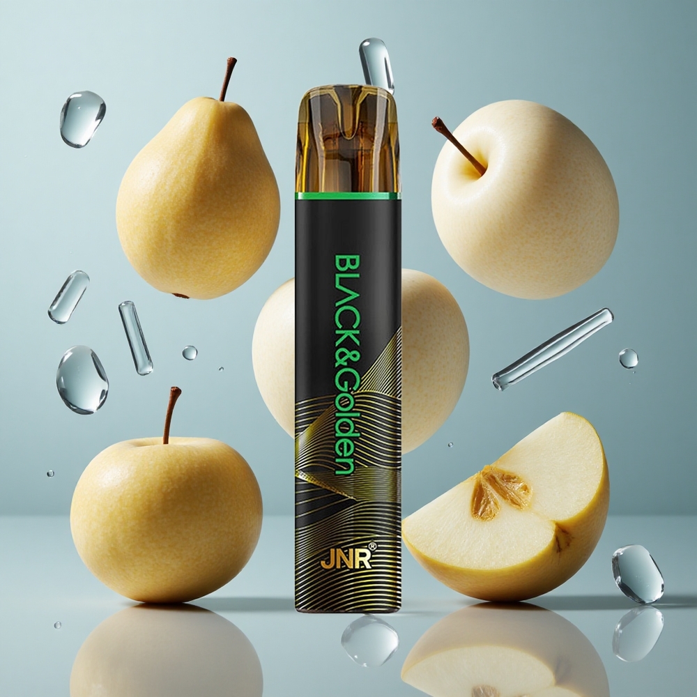 JNR Black&Golden 800 Puffs Disposable Vape Sour Apple 550mAh 2ml