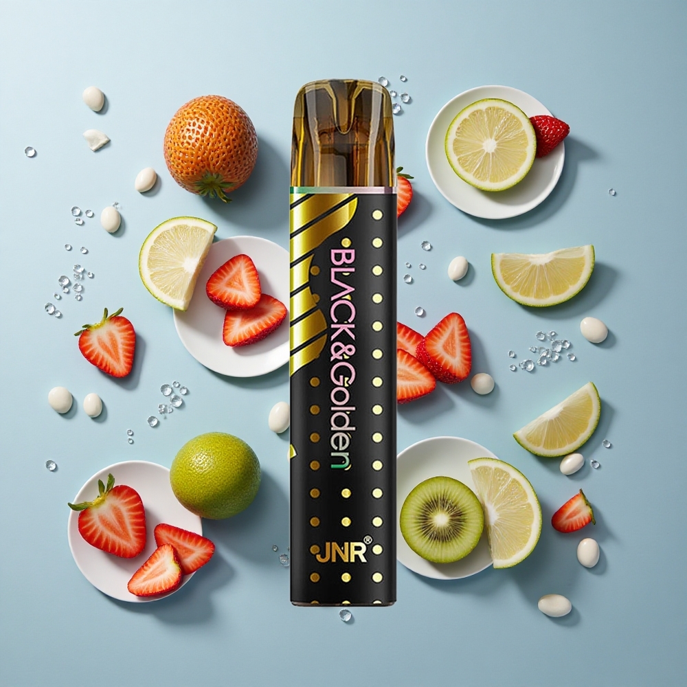 JNR Black&Golden 800 Puffs Disposable Vape Strawberry Kiwi 550mAh