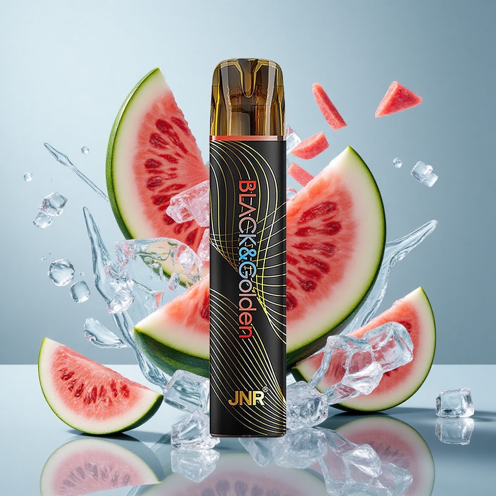 JNR Black&Golden 800 Puffs Disposable Vape Watermelon Ice 550mAh 2ml TPD