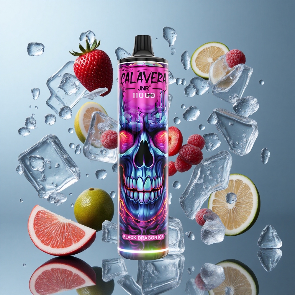 JNR Calavera 11000 Puffs Disposable Vape Black Dragon Ice with Type-C Charging