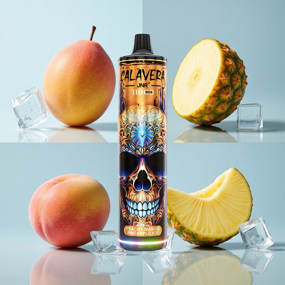 JNR Calavera 11000 Puffs Disposable Vape Peach Mango Pineapple Ice with Type-C Port