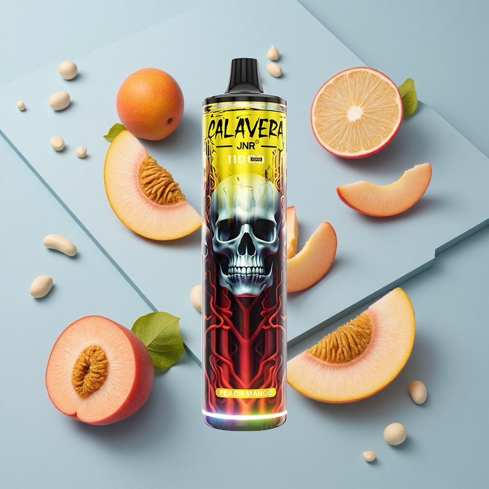 JNR Calavera 11000 Puffs Disposable Vape Peach Mango with Type-C Charging & 21ml E-Liquid