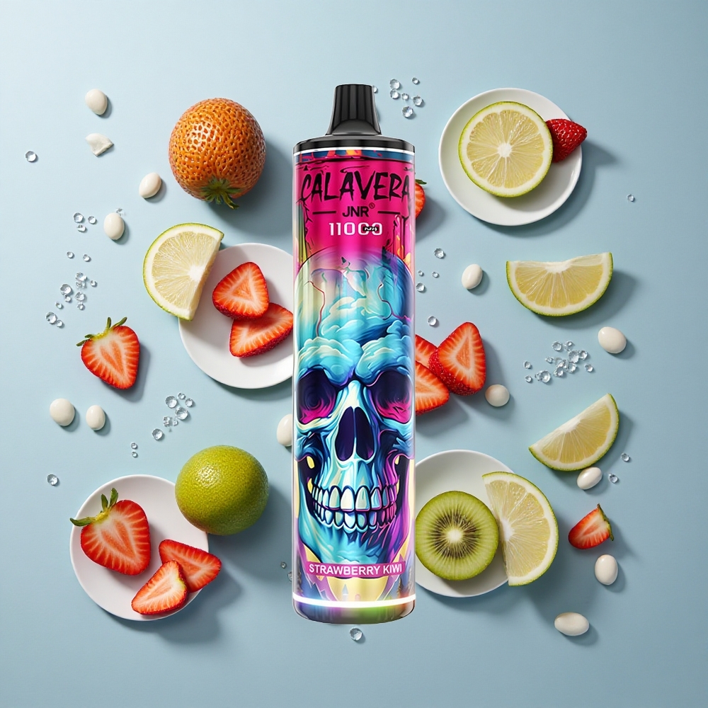 JNR Calavera 11000 Puffs Disposable Vape Strawberry Kiwi with Type-C Charging