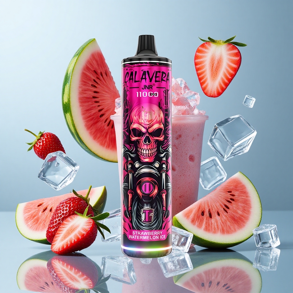 JNR Calavera 11000 Puffs Disposable Vape Strawberry Watermelon Ice with Type-C Charging & 21ml E-Liquid