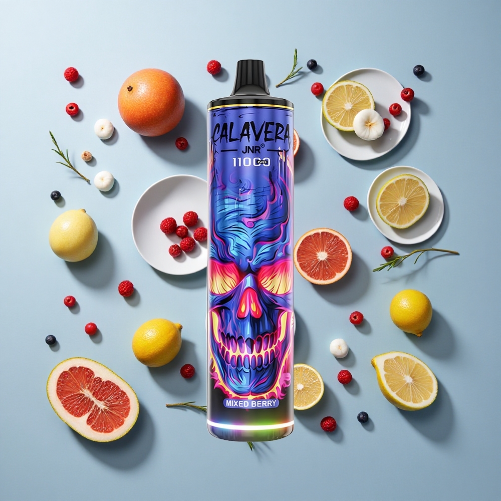 JNR Calavera 11000 Puffs Mixed Berry Disposable Vape with Type-C Charging & 21ml E-Liquid