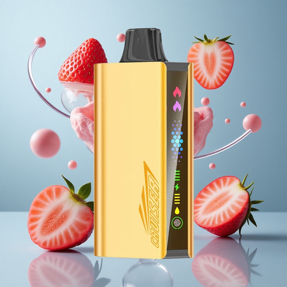 JNR Cruiser 12000 Puffs Strawberry No-Charge Disposable Vape with Animation Screen