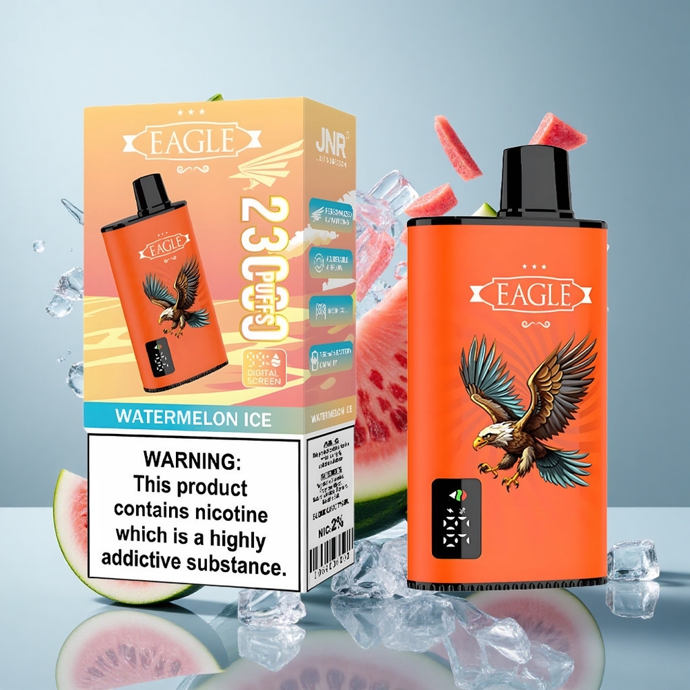JNR EAGLE Smart 23000 Puffs Disposable Vape Watermelon Ice with Digital Screen & Type-C Charging