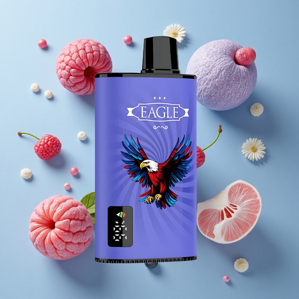 JNR EAGLE Smart 23000 Puffs Disposable Vape with Digital Screen & Adjustable Airflow Blue Razz Cherry
