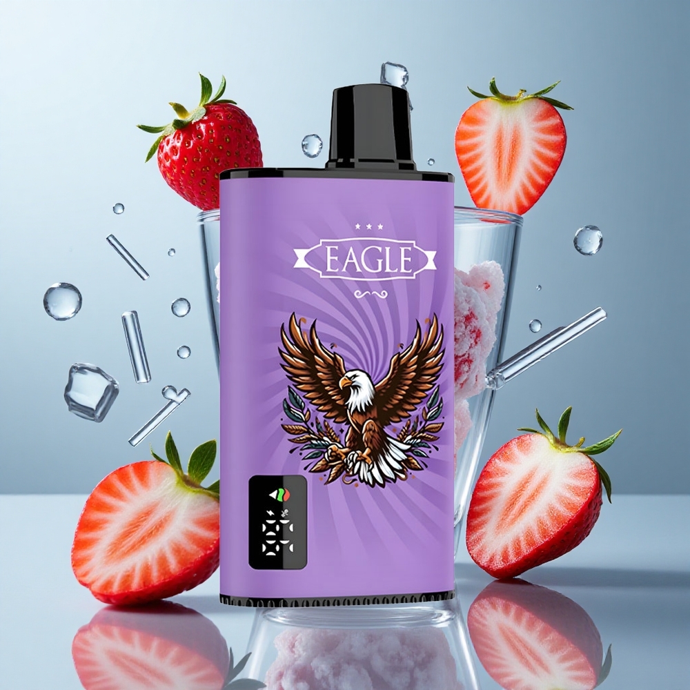 JNR EAGLE Smart 23000 Puffs Disposable Vape with Digital Screen & Adjustable Airflow Strawberry Ice