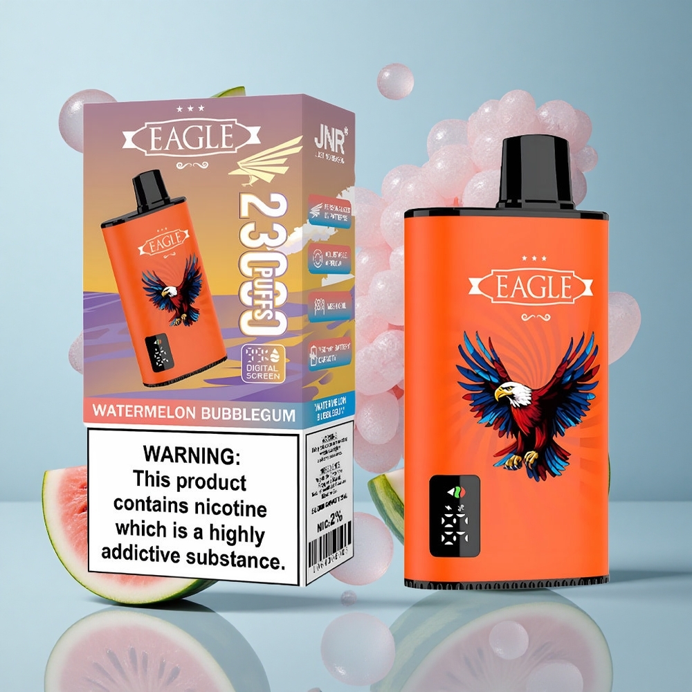 JNR EAGLE Smart 23000 Puffs Watermelon Bubblegum Disposable Vape with Digital Screen & Adjustable Airflow