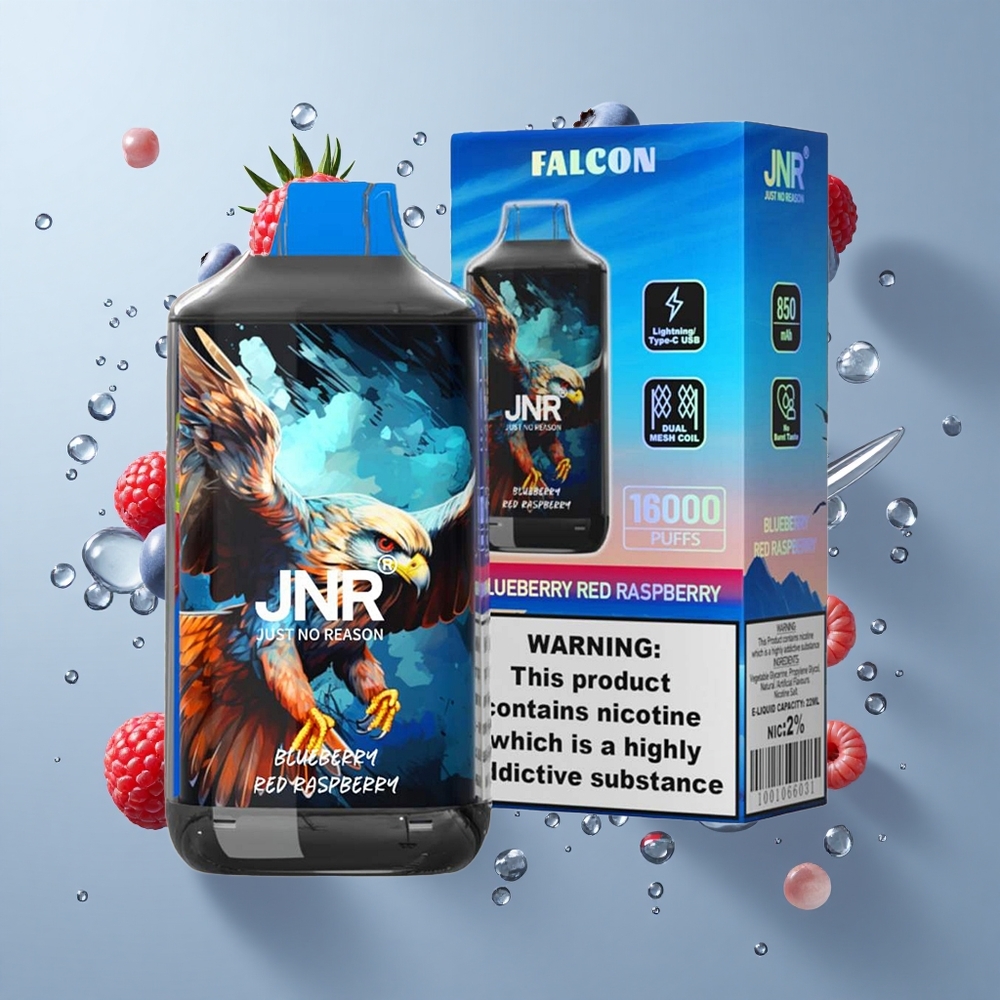 JNR Falcon 16000 Puffs Dual Mesh Blueberry Red Raspberry Disposable Vape
