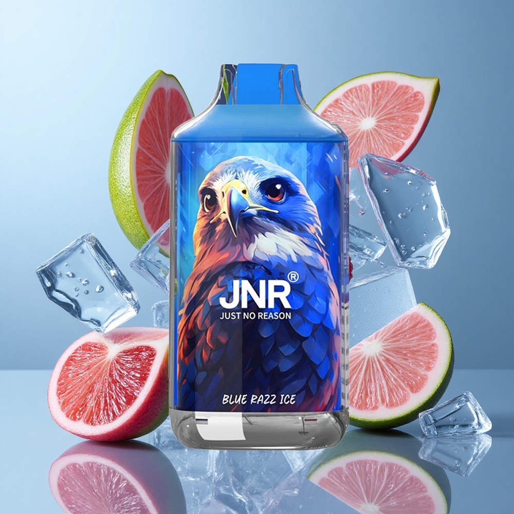 JNR Falcon 16000 Puffs Dual Mesh Coil Blue Razz Ice Disposable Vape